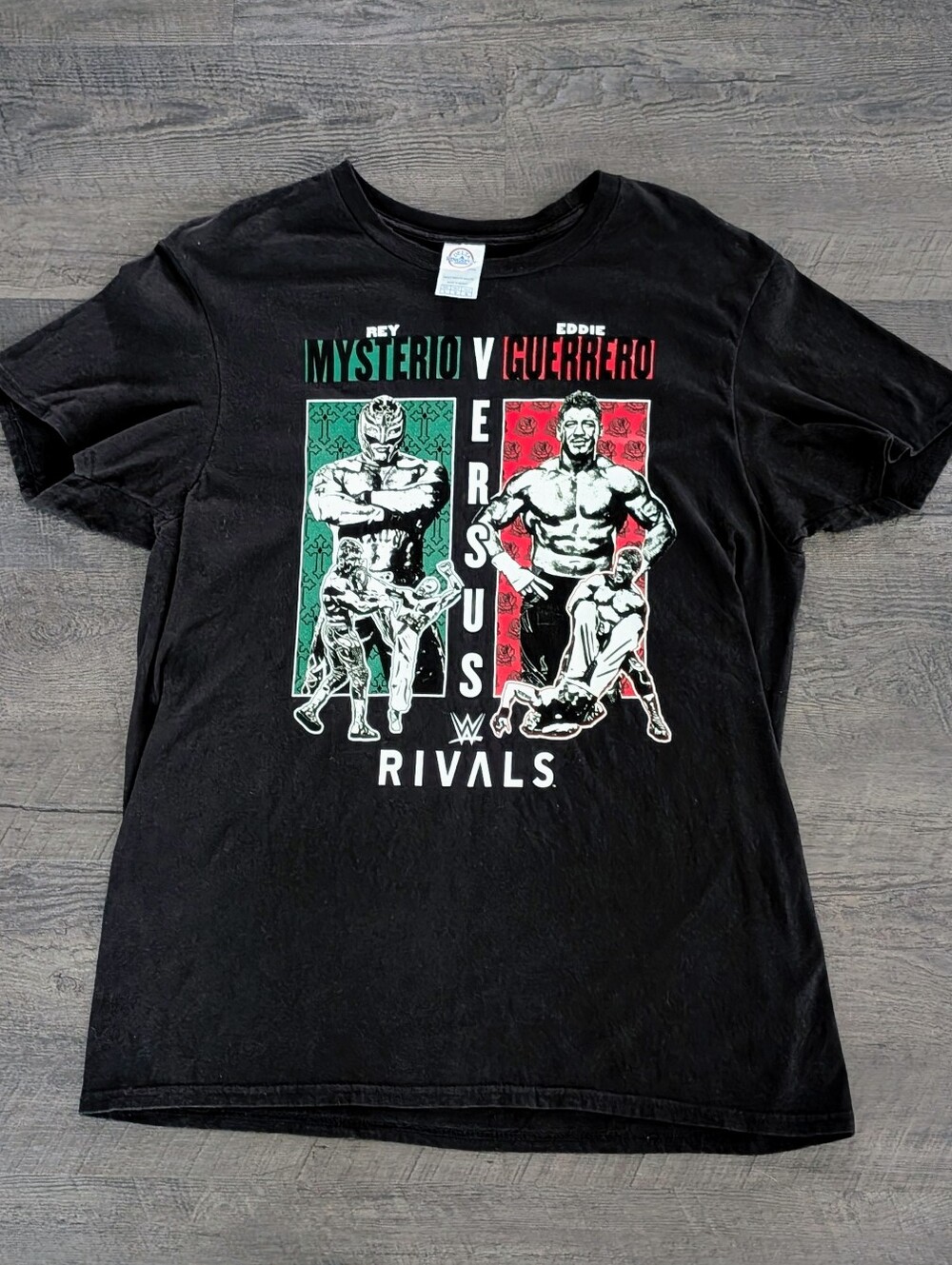 Rey Mysterio vs. Eddie Guerrero Fanatics Branded Rivals T-Shirt Size Adult Large